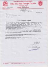 LETTER OF ACCEPTANCE.