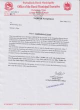 LETTER OF ACCEPTANCE.