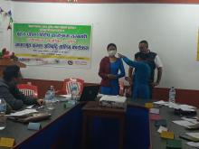पूर्वखोला गाउँपालिकामा एक हप्ता सम्म  चल्ने  बृहत पोषण विशेष कार्यक्रम सम्बन्धी स्वास्थ्य कर्मीहरुको लागि आधारभूत क्षमता विकास कार्यक्रमको पाचौं  दिन तयार पारिएको उपचारात्मक खानाबाट शिघ्र कुपोषणको उपचार (अभ्यास सहित), निर्देशन, स्थानान्तरण, प्रेषण र अनुगमन भेट (अभ्यास सहित), गर्भवती तथा सुत्केरी महिलामा हुने शिघ्र कुपोषणको व्यवस्थापन आदि विषय सम्बन्धी तालिम गरी कार्यक्रम गर्दै |