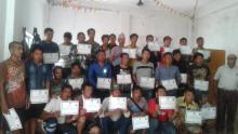 भुकम्प प्रतिरोधात्मक भवन निर्माण सम्बन्धि कलिगढ़हरुको तालिम सम्पन्न 