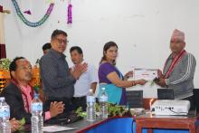   आज मिति २०७९/०२/०५ गतेका दिन पूर्वखोला गाउँपालिकाका नव निर्वाचित जनप्रतिनिधिहरुलाई बधाई ज्ञापन तथा प्रमाण पत्र वितरण कार्यक्रम सम्पन्न भएको छ |