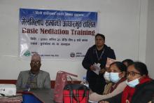 आज मिति २०७८/०८/२८ गते मङ्गलबारको दिन यस पूर्वखोला गाउँपालिकाको सभा हलमा २०७८ मंसिर २८ गते देखि पौष ६ गते सम्म चल्ने    'दिगो विकासका लागि उन्नत सम्बन्ध' भन्दै मेलमिलाप सम्बन्धी आधारभूत तालिम पूर्वखोला गाउँपालिकाको आयोजनामा प्राकृतिक श्रोत द्वन्द रुपान्तरण केन्द्र, नेपालको सहजिकरणमा  शुभारम्भ भएको छ |