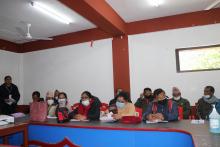 आज मिति २०७८/०८/२८ गते मङ्गलबारको दिन यस पूर्वखोला गाउँपालिकाको सभा हलमा २०७८ मंसिर २८ गते देखि पौष ६ गते सम्म चल्ने    'दिगो विकासका लागि उन्नत सम्बन्ध' भन्दै मेलमिलाप सम्बन्धी आधारभूत तालिम पूर्वखोला गाउँपालिकाको आयोजनामा प्राकृतिक श्रोत द्वन्द रुपान्तरण केन्द्र, नेपालको सहजिकरणमा  शुभारम्भ भएको छ |