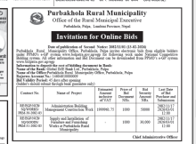 INVITATION FOR ONLINE BIDS
