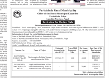 INVITATION FOR ONLINE BIDS.